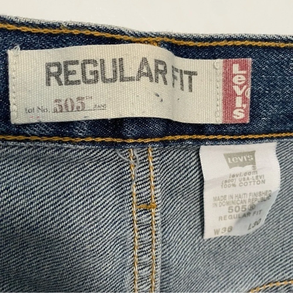 Levi's Men's 505 Regular Fit Straight Leg Denim Blue‎ Jeans 38x30